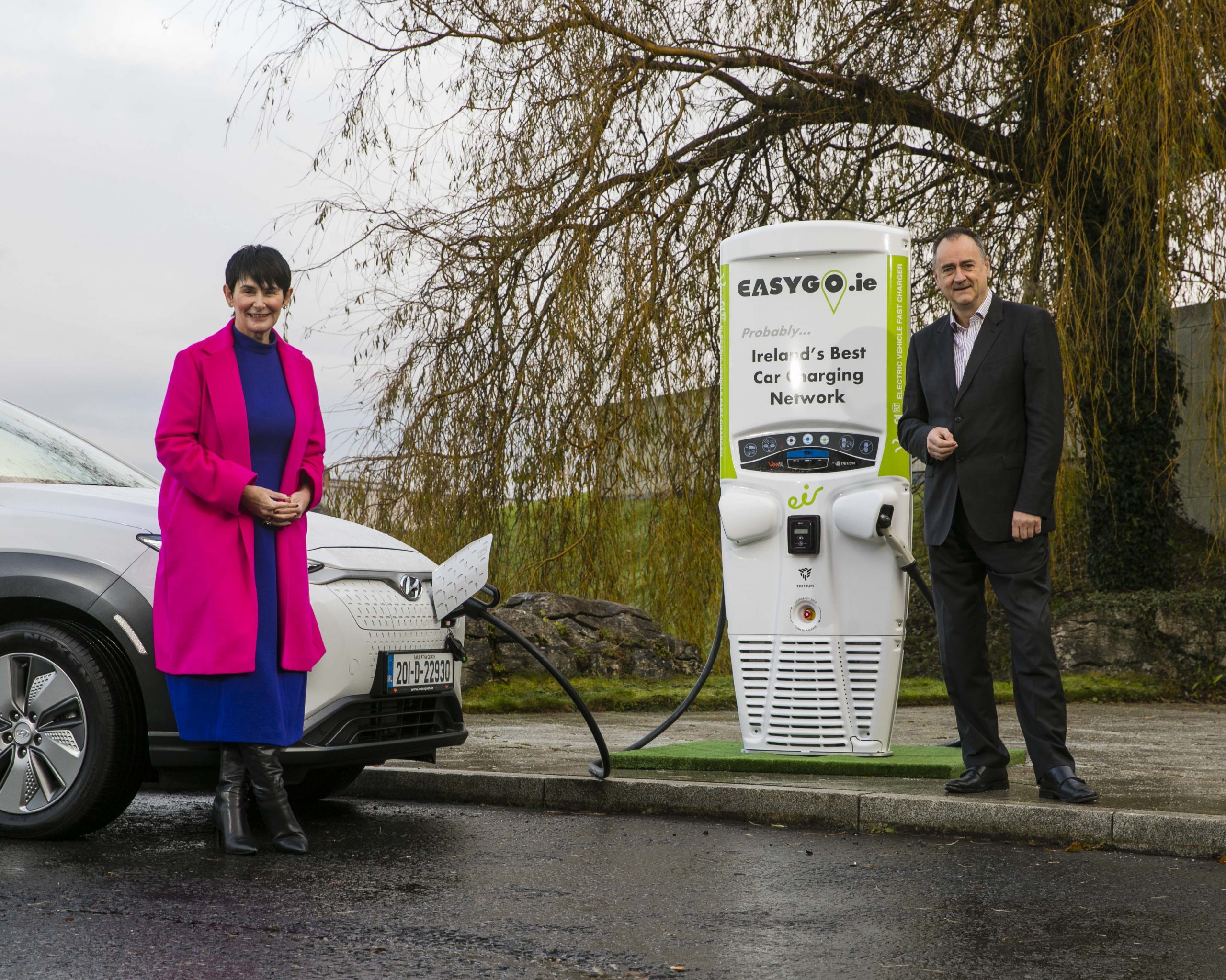 EasyGo and eir charging point with Carolan Lennon and Gerry Cash pictured