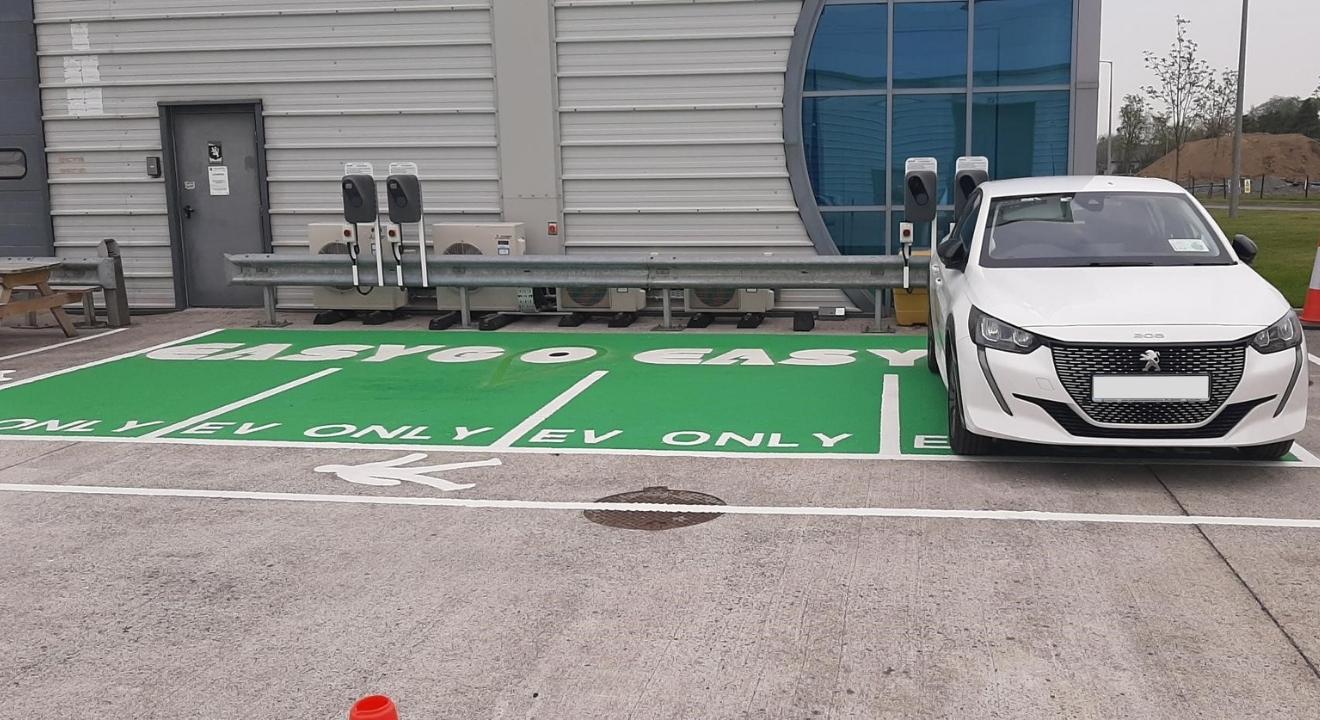 EasyGo charging points at Cagney Cleaning site