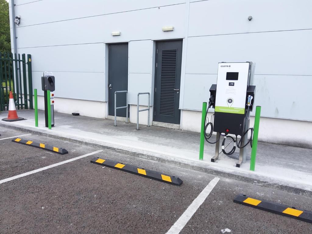 EasyGo EV chargers at Transport Infrastructure Ireland Depots