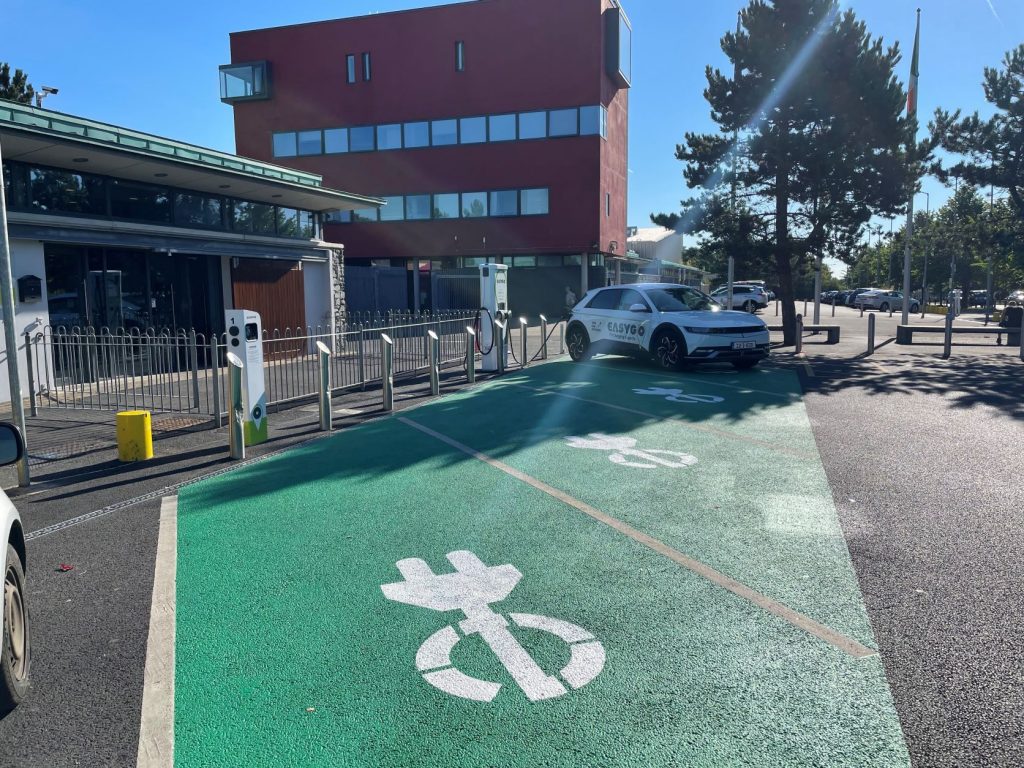 EasyGo EV chargers at the Finglas Sports & Fitness Centre.